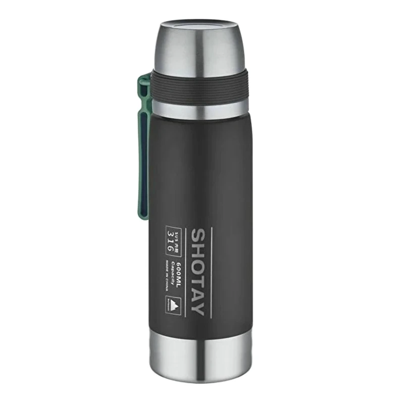 فلاسک مسافرتی شوتای Shootai 🔥 استیل ضد زنگ ۳۱۶ | عایق حرارتی دو جداره و ضد خش 🇨🇳